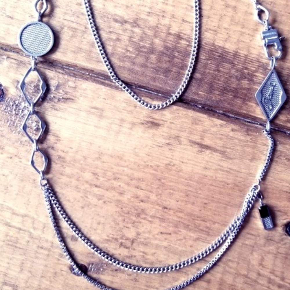 DIESEL Original Silver Necklace, Feminine Jewelry